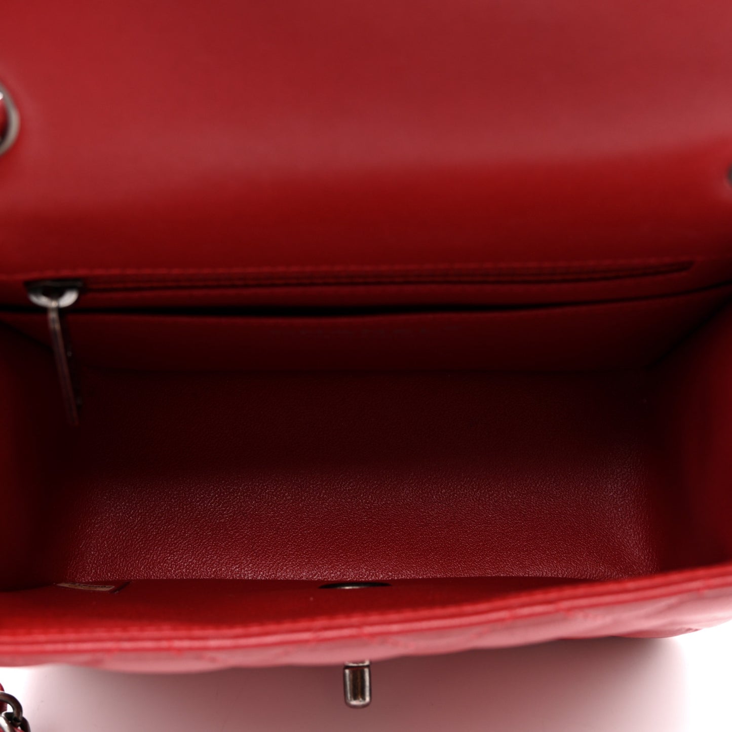Lambskin Quilted Mini Square Flap Dark Red
