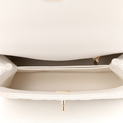 Chanel Caviar Quilted Mini Coco Handle Flap White 5 of 11