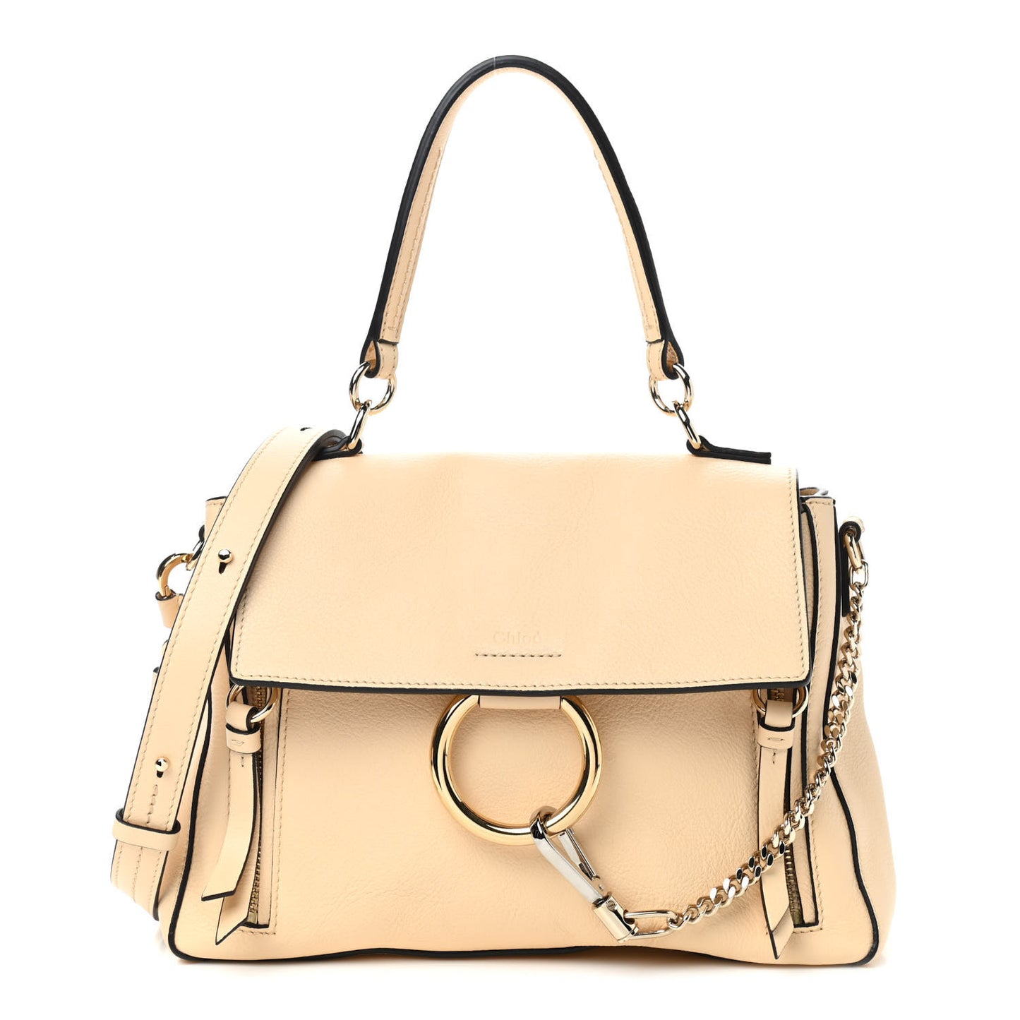 Calfskin Small Faye Day Shoulder Bag Blondie Beige