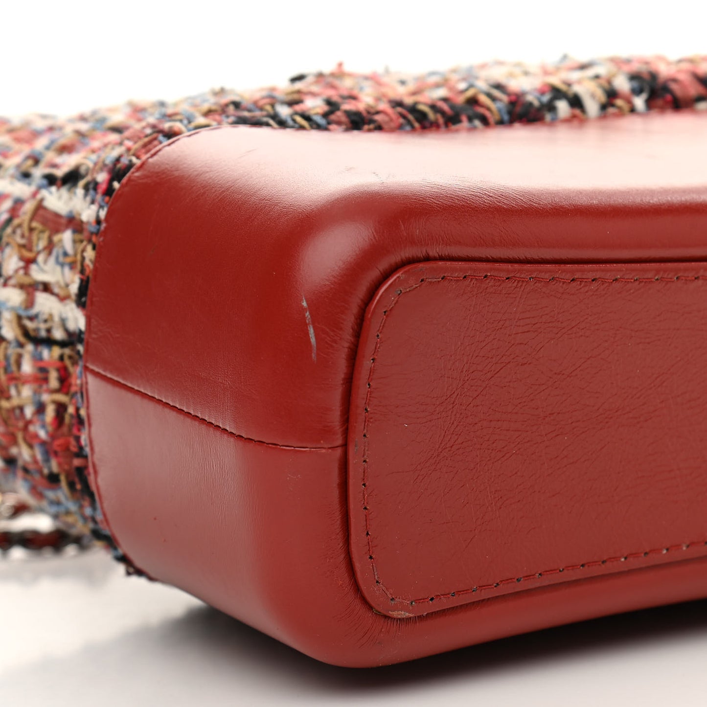 Tweed Calfskin Medium Gabrielle Hobo Red