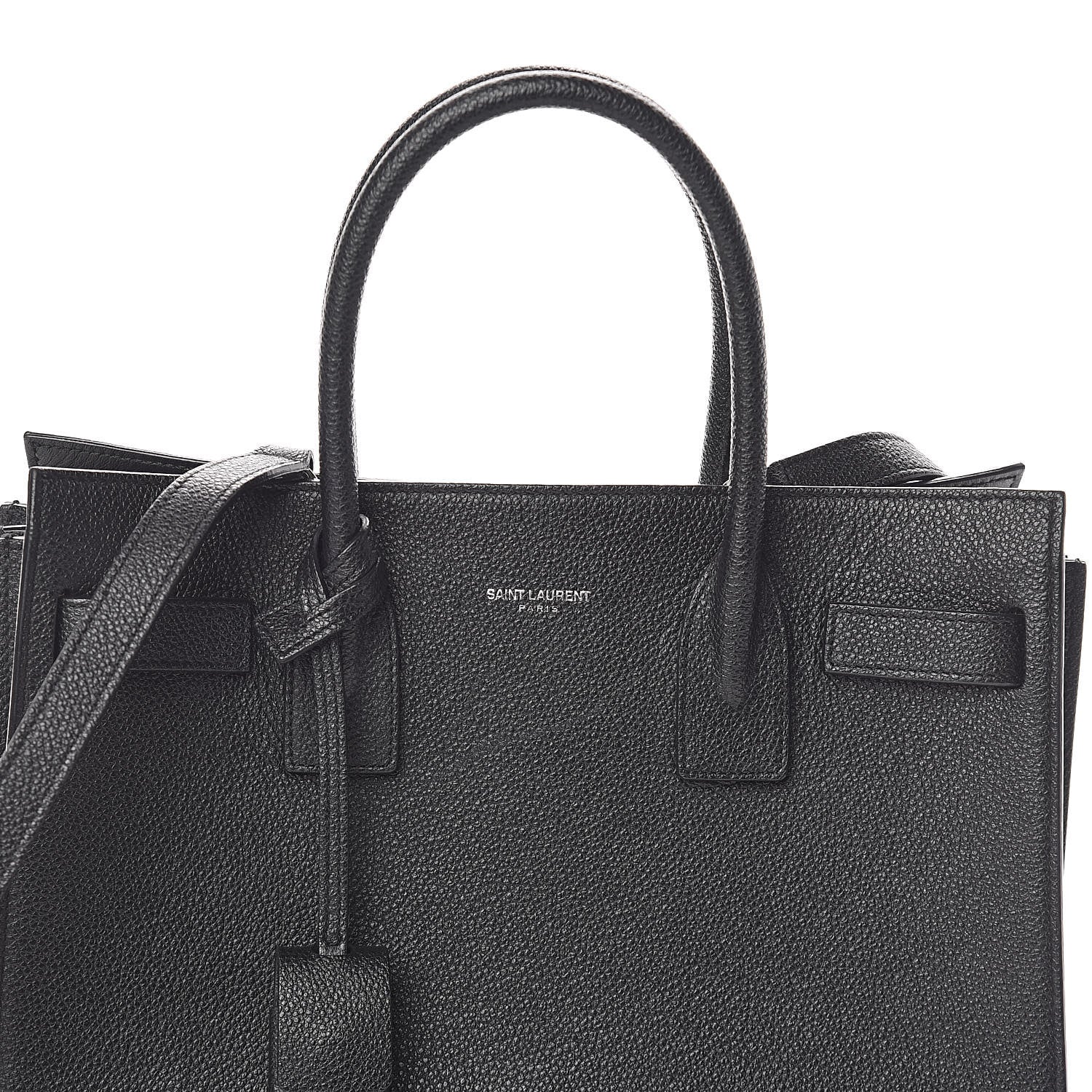 Saint Laurent Grained Calfskin Baby Sac De Jour Black 6 of 8