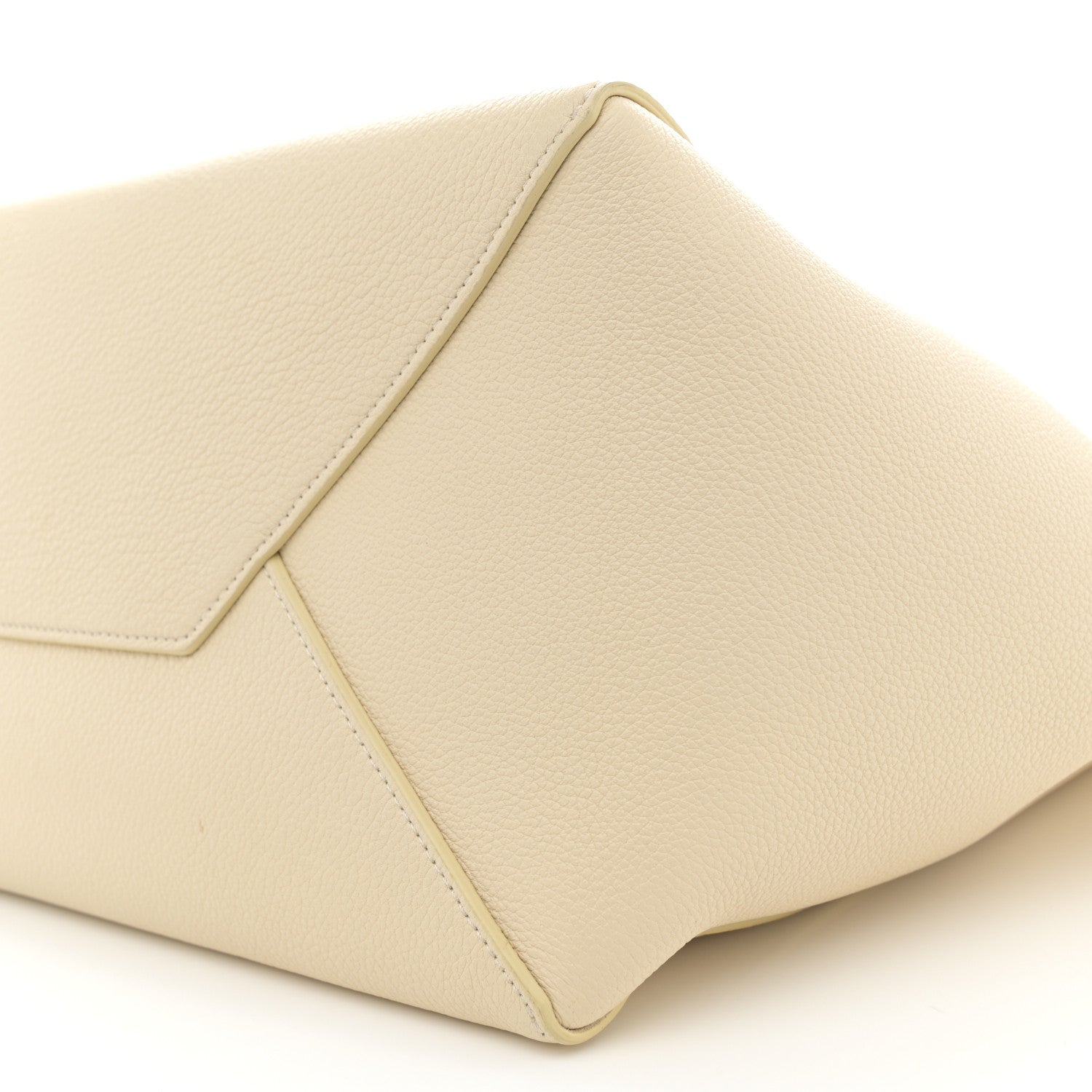 Celine Soft Grained Calfskin Small Belt Cabas Phantom Cream 10 of 12