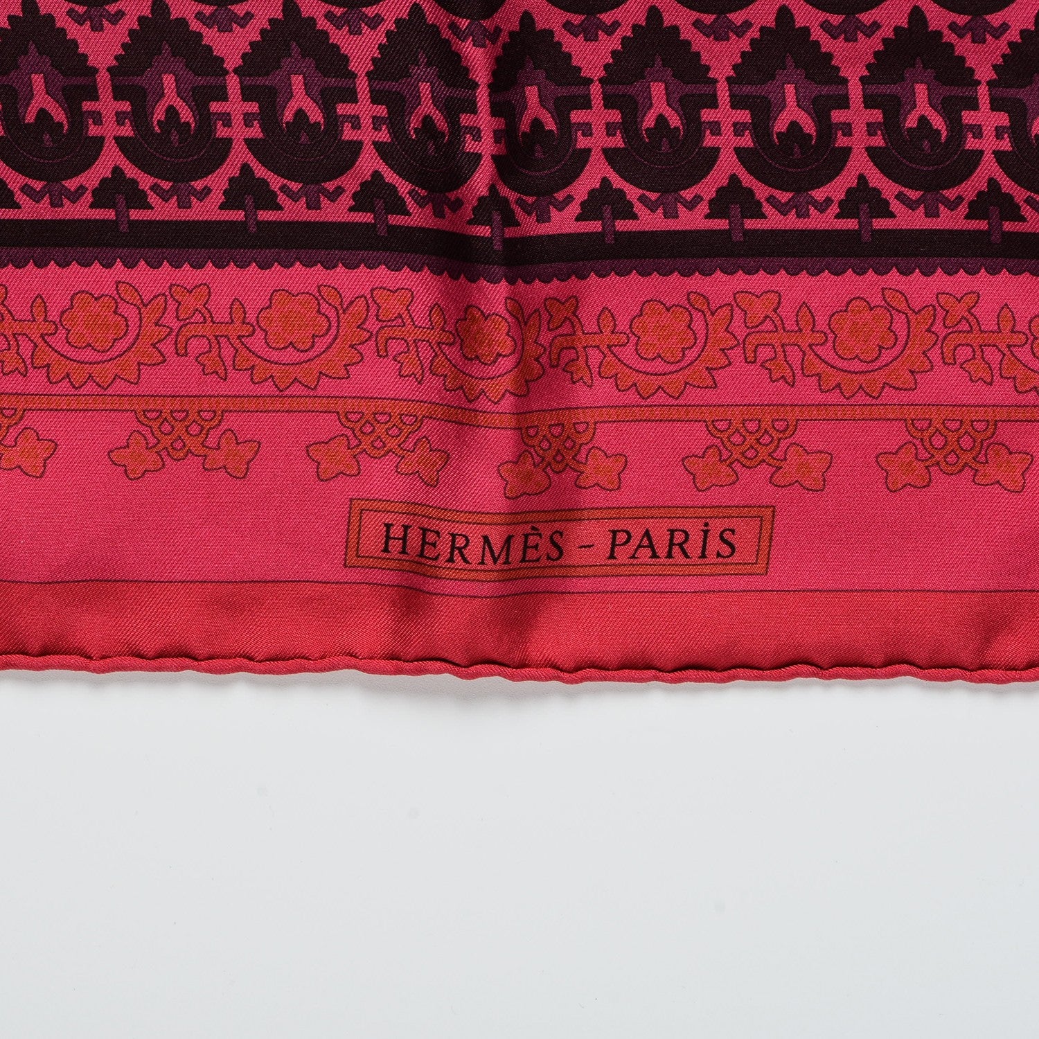 Hermes Silk Dip Dye Brins D'Or Scarf 90 Fuchsia 3 of 6