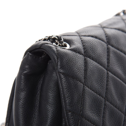 Chanel Grained Calfskin Single Flap Black 12 of 18