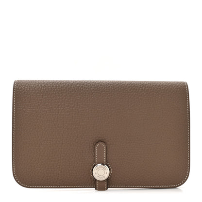 Hermes Togo Dogon Duo Wallet Etoupe 1 of 11