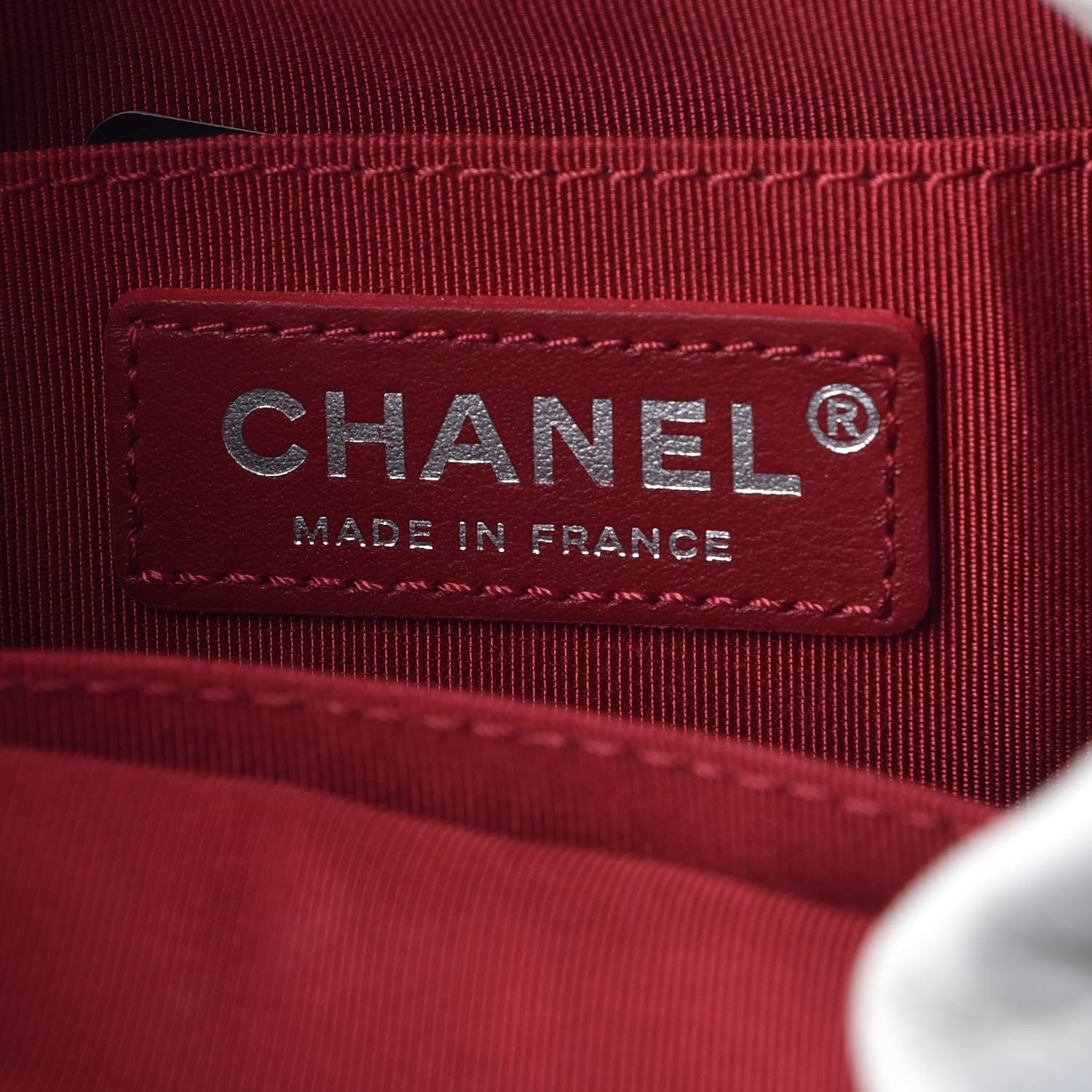 Chanel Aged Calfskin Quilted Small Gabrielle Bucket White Black 6 of 7