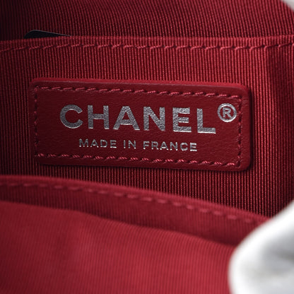 Chanel Aged Calfskin Quilted Small Gabrielle Bucket White Black 6 of 7
