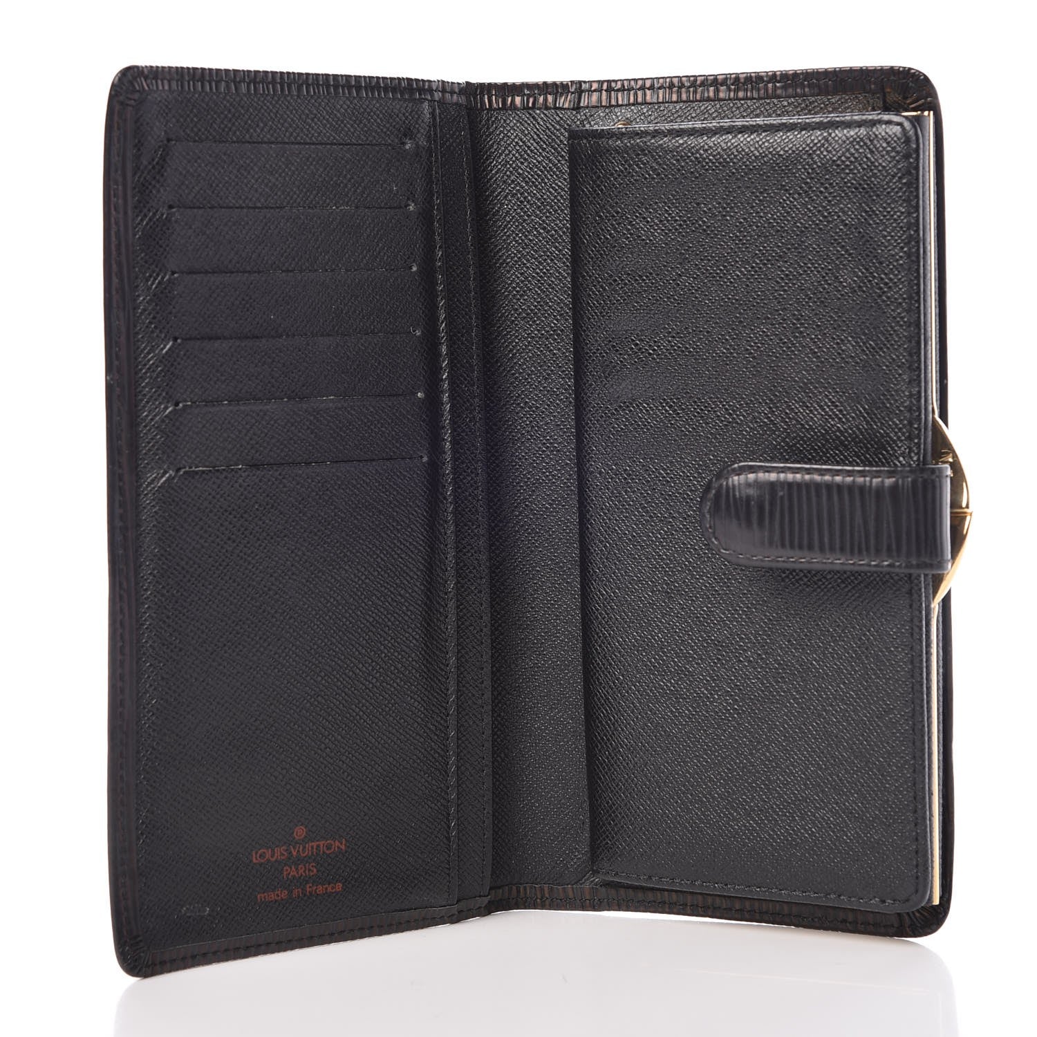 Louis Vuitton Epi Viennois Continental French Purse Wallet Black 5 of 7