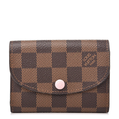 Louis Vuitton Damier Ebene Rosalie Coin Purse Rose Ballerine 1 of 8