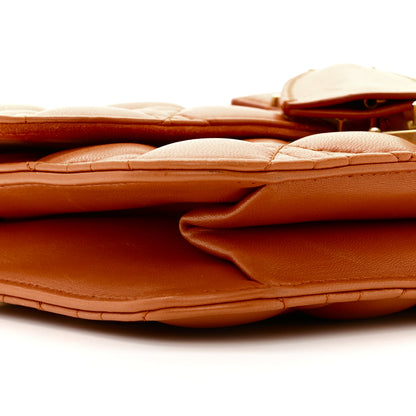 Christian Dior Lambskin Cannage Small Dioraddict Flap Bag Tan 9 of 10