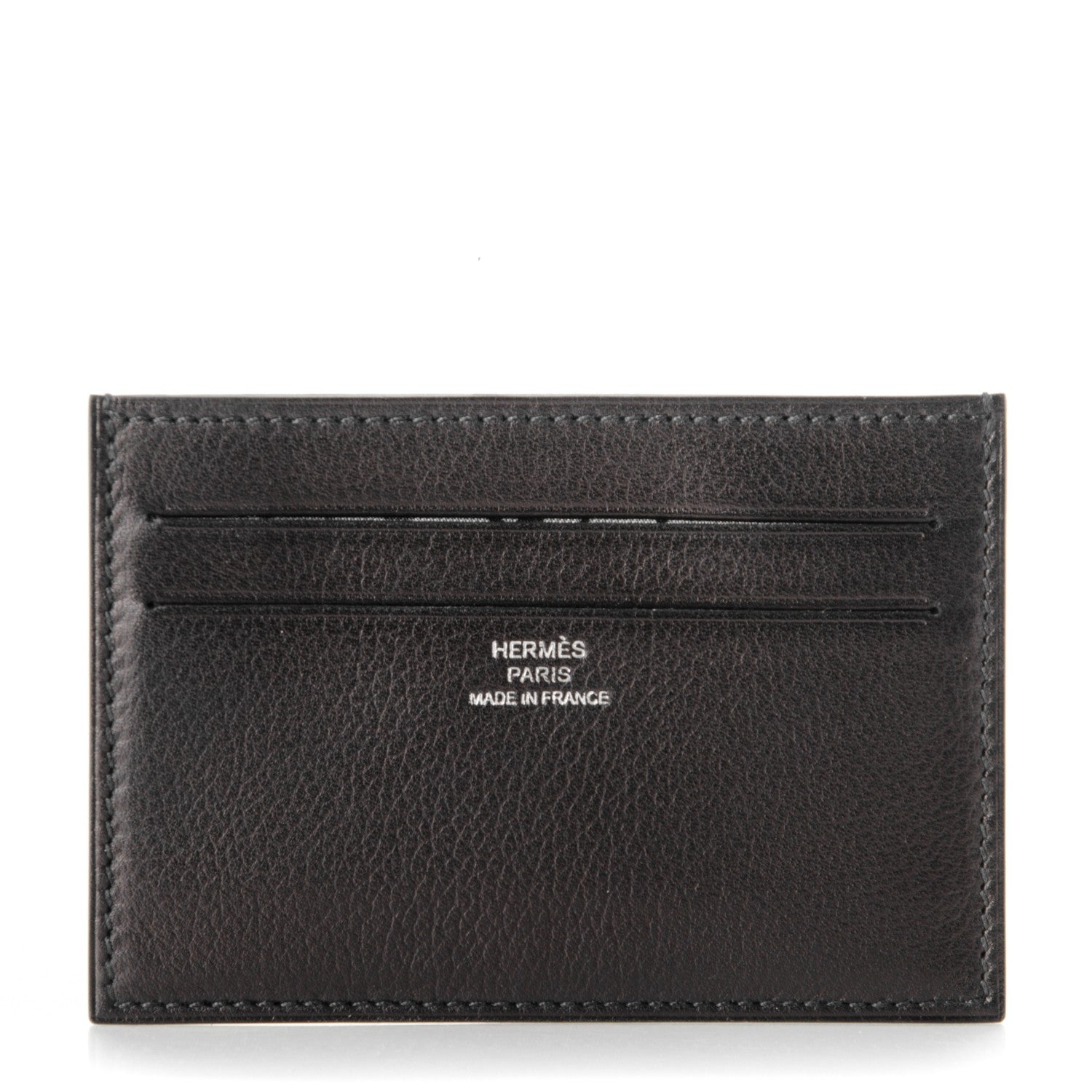 Hermes Evergrain Citizen Twill Card Case Black 1 of 7
