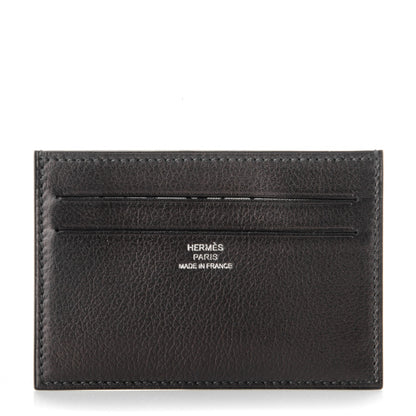 Hermes Evergrain Citizen Twill Card Case Black 1 of 7