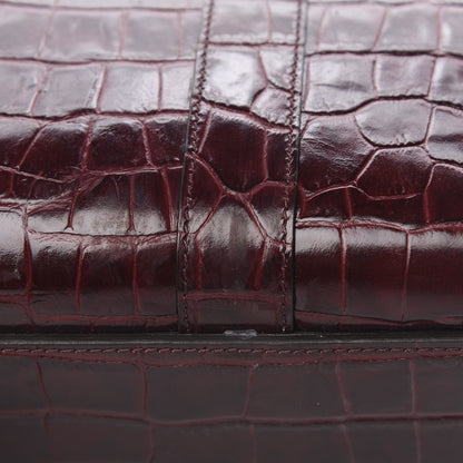 Mulberry Crocodile Embossed Calfskin Small Zipped Bayswater Oxblood 14 of 16