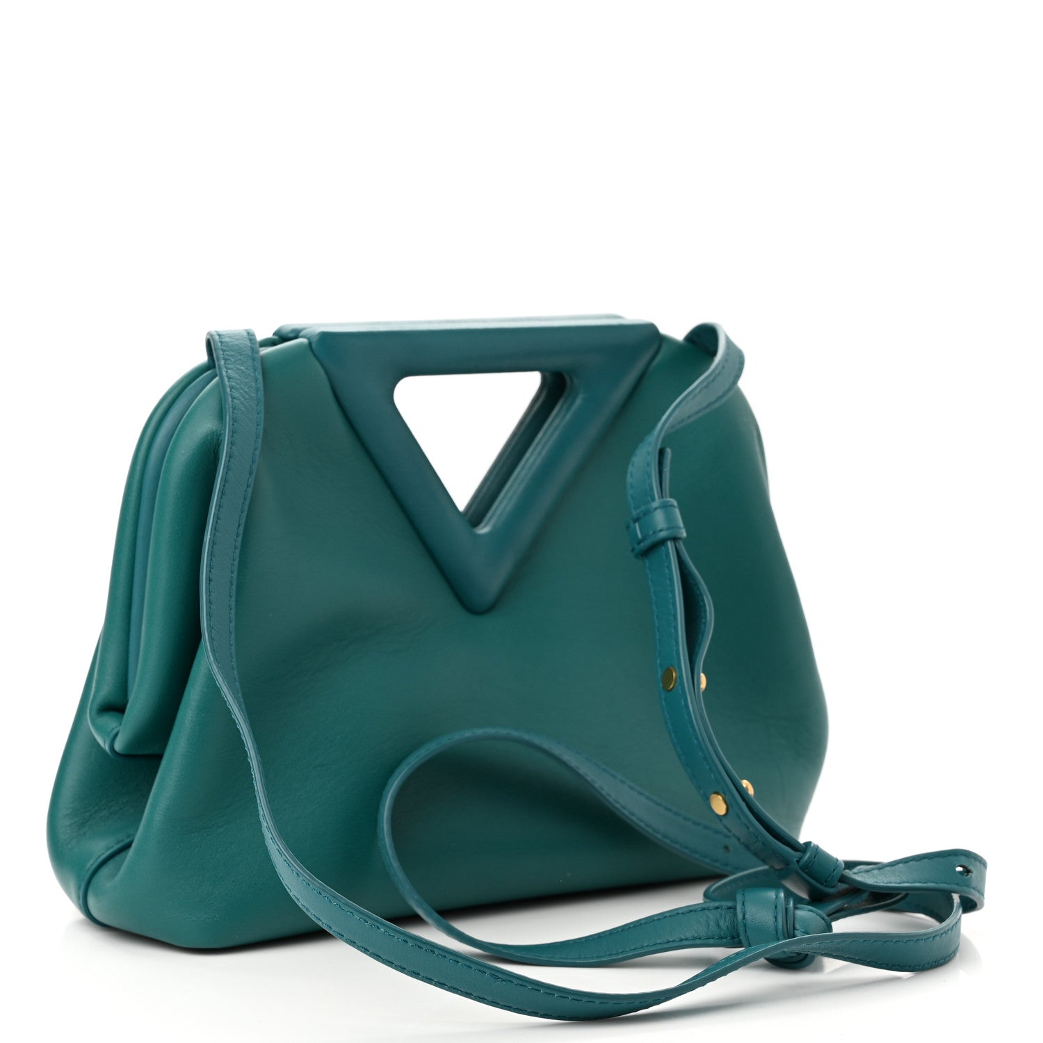 Bottega Veneta Calfskin Small The Point Triangle Bag Mallard 3 of 9