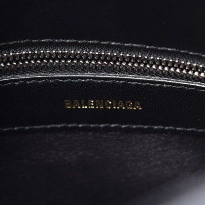 Balenciaga Signature Grained Calfskin Logo S Ville Top Handle Bag Black Rose Shocking 6 of 8