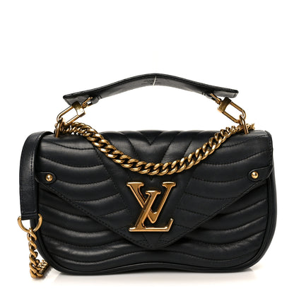 Louis Vuitton Calfskin New Wave Chain MM Black 1 of 12