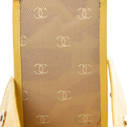Chanel Grained Calfskin CC Button 6 Key Holder Yellow 9 of 10