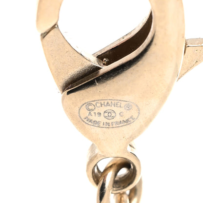 Chanel Metal Pearl Chain CC Long Necklace Gold 3 of 3
