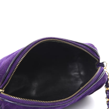 Chanel Suede Quilted Small Tassel Shoulder Bag Purple 5 of 11