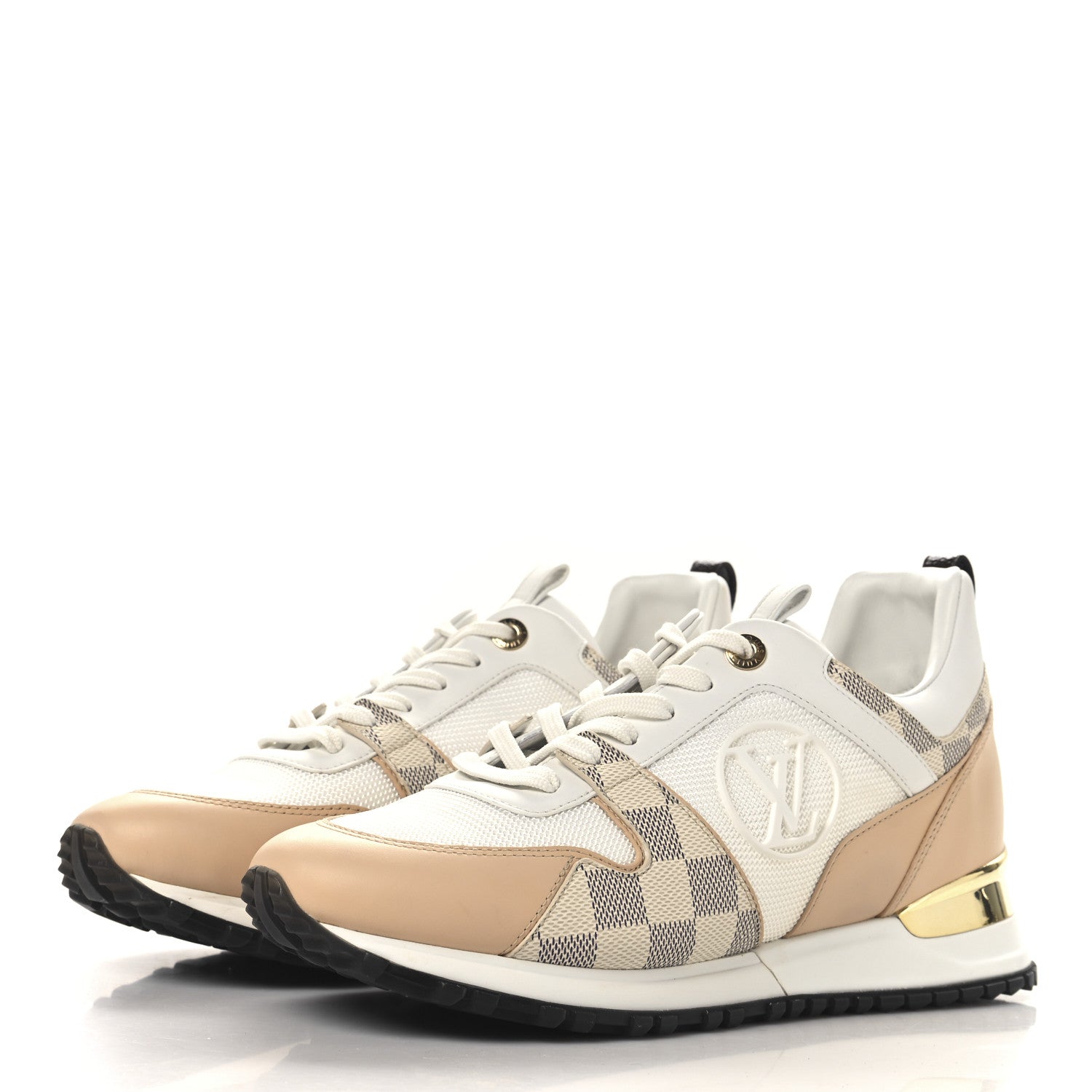 Louis Vuitton Calfskin Damier Azur Run Away Sneakers 39.5 White 4 of 9