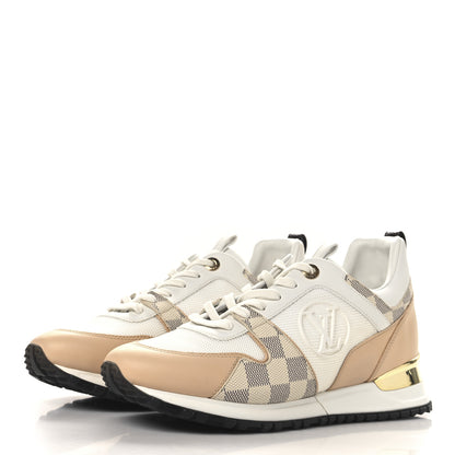 Louis Vuitton Calfskin Damier Azur Run Away Sneakers 39.5 White 4 of 9