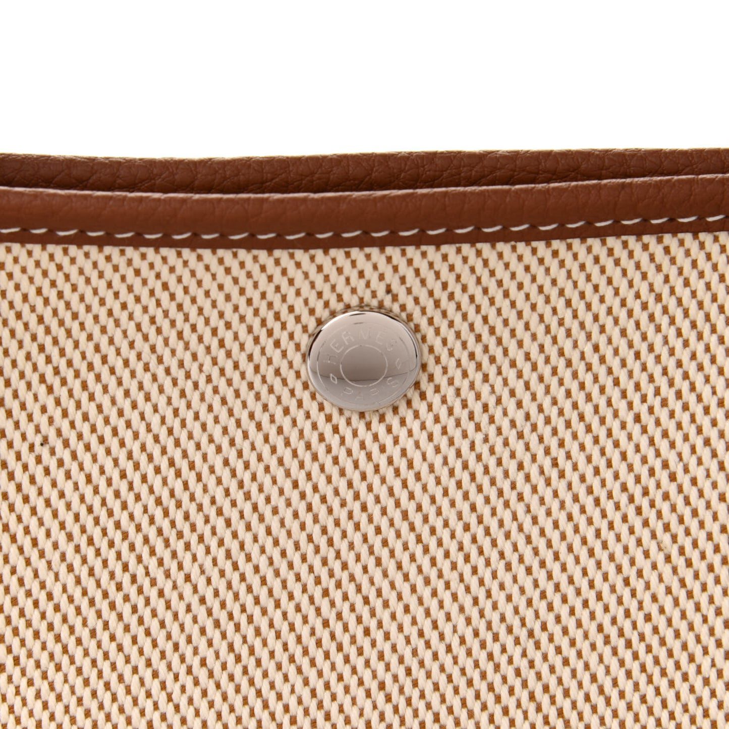 Twill H Negonda Garden Party 36 MM Tote Ecru Desert Gold