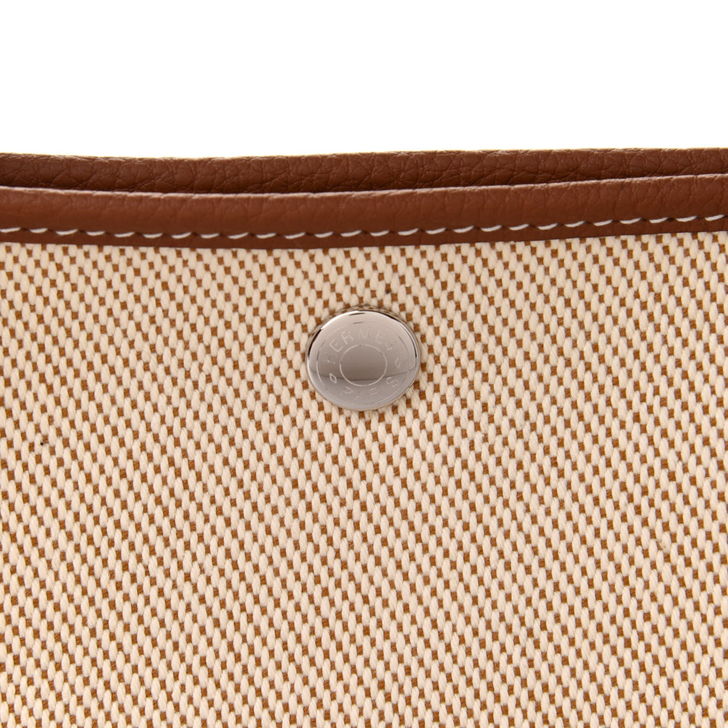 Hermes Twill H Negonda Garden Party 36 MM Tote Ecru Desert Gold 7 of 10