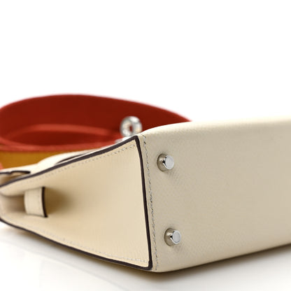 Hermes Epsom Mini Kelly Sellier 20 Nata Jaune Ambre Brique 7 of 9