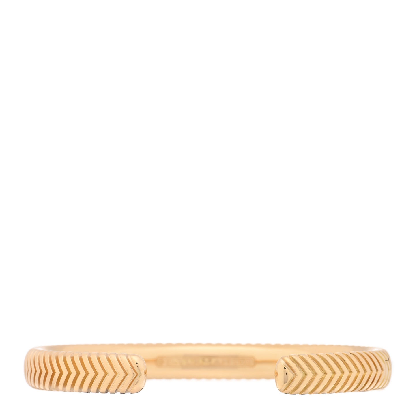 18K Yellow Gold 8mm Chevron Cuff Bracelet
