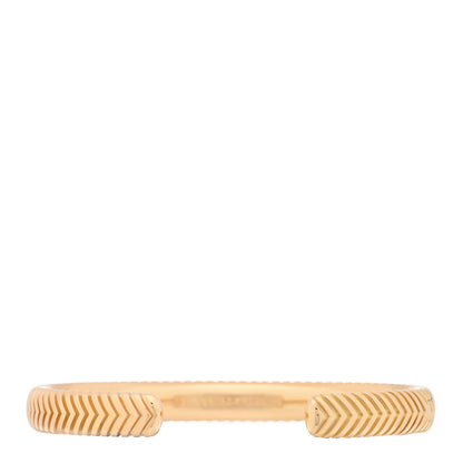 David Yurman 18K Yellow Gold 8mm Chevron Cuff Bracelet 2 of 4
