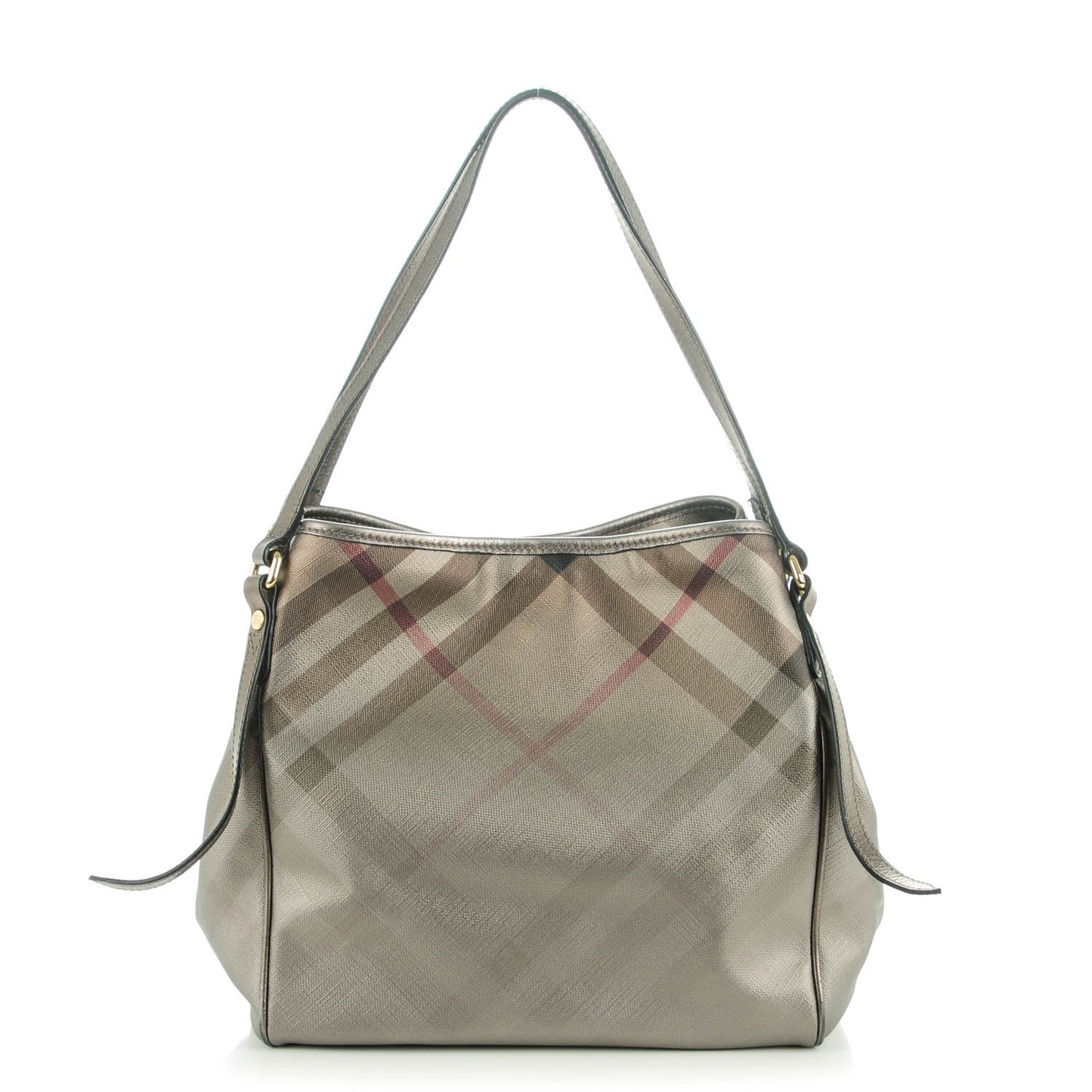 Metallic Nova Check Small Canterbury Tote Silver