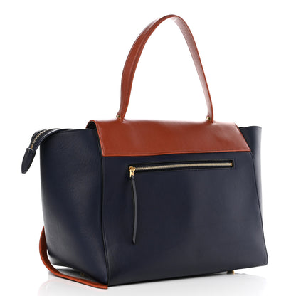 Celine Smooth Calfskin Large Bi-Color Belt Bag Midnight 2 of 12