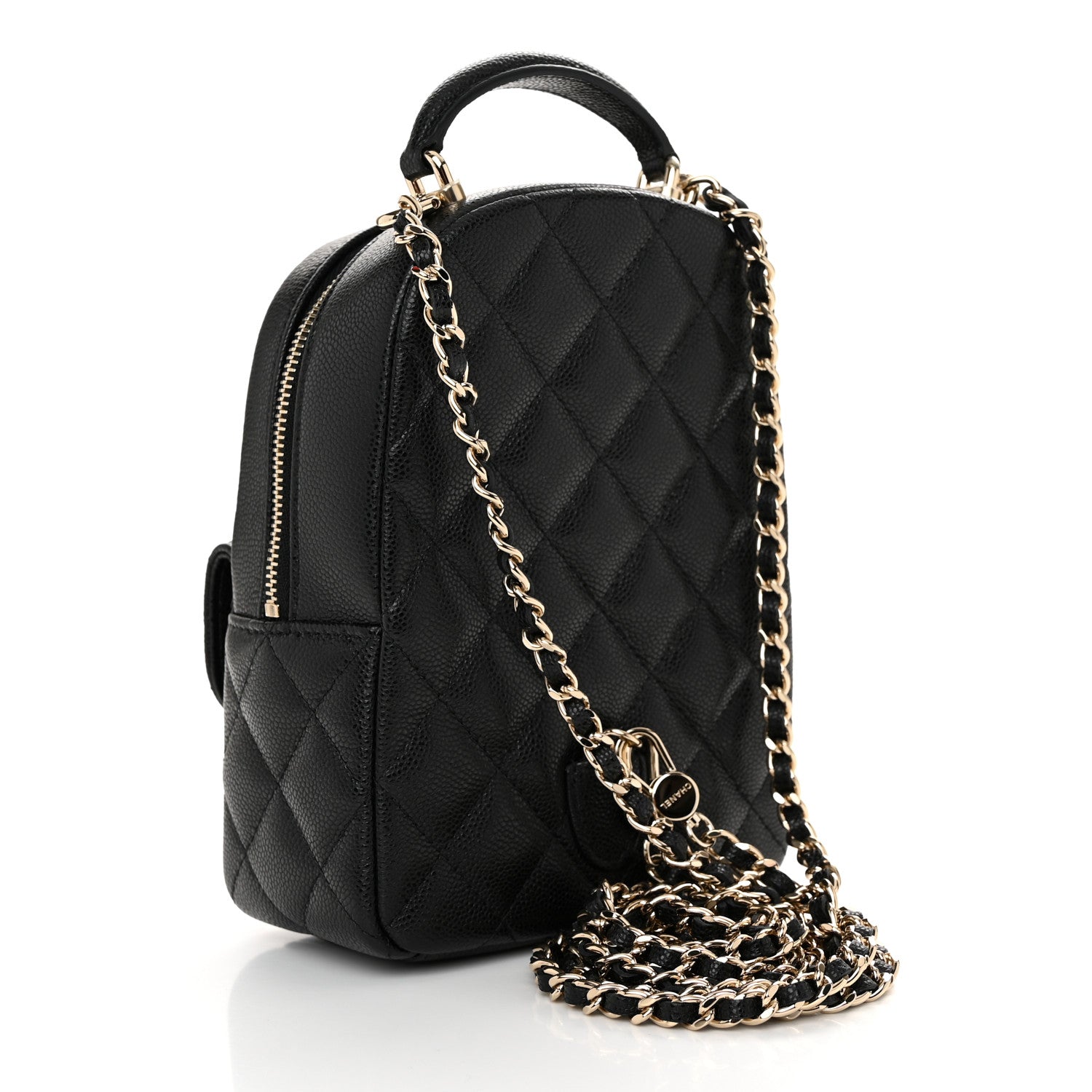Chanel Caviar Quilted CC Mini Classic Backpack Black 3 of 11