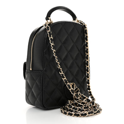 Chanel Caviar Quilted CC Mini Classic Backpack Black 3 of 11
