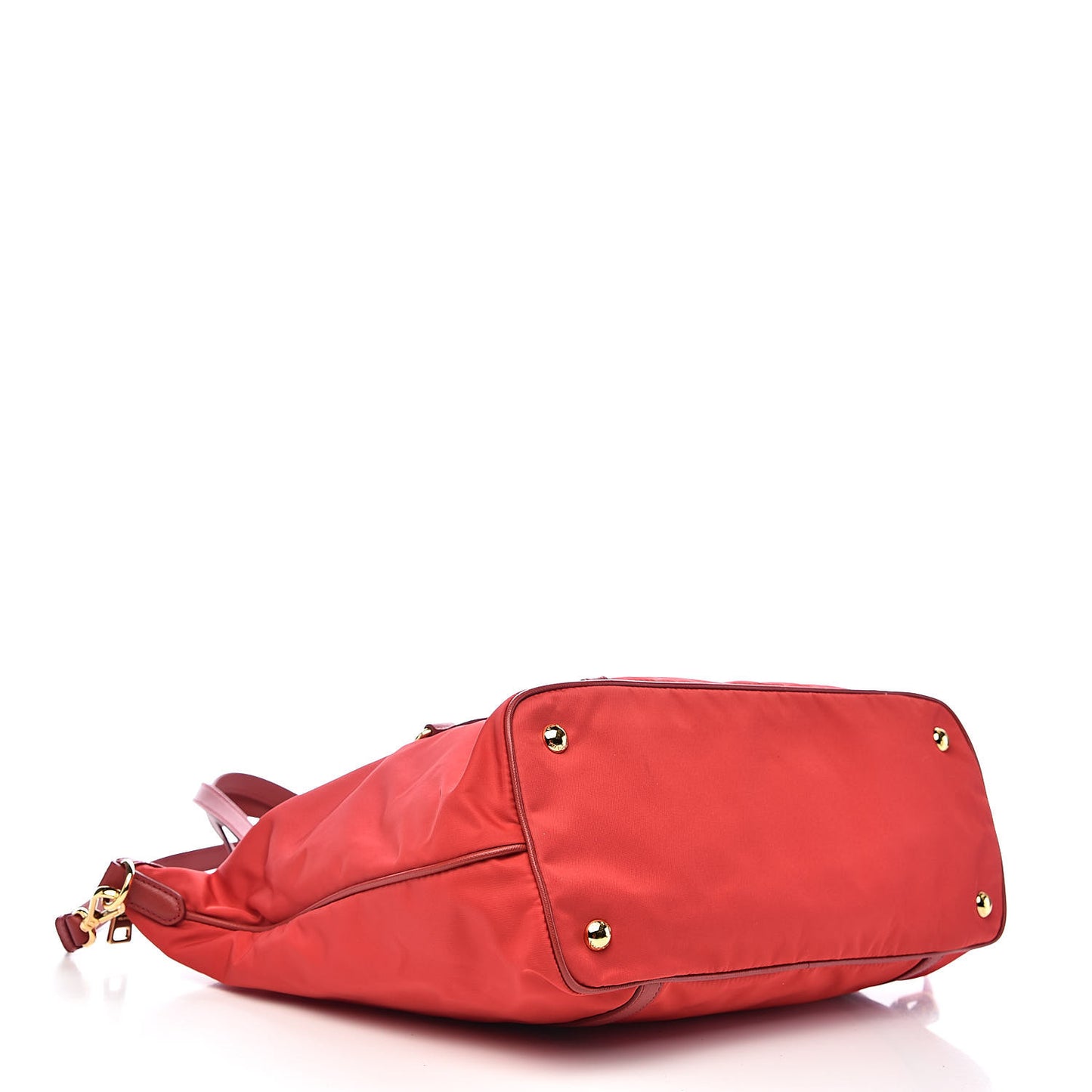 Tessuto Nylon Saffiano Tote Rosso
