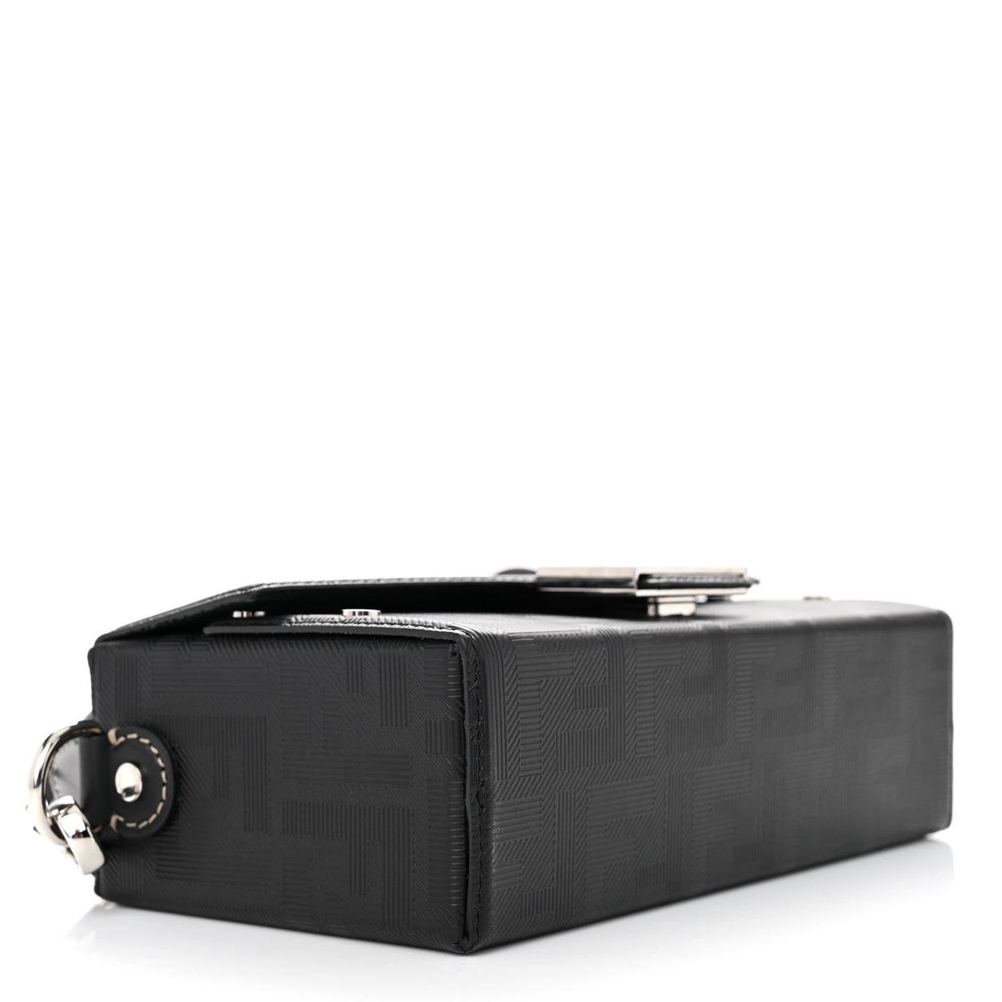 Vitello King FF Lines Embossed Baguette Soft Trunk Black