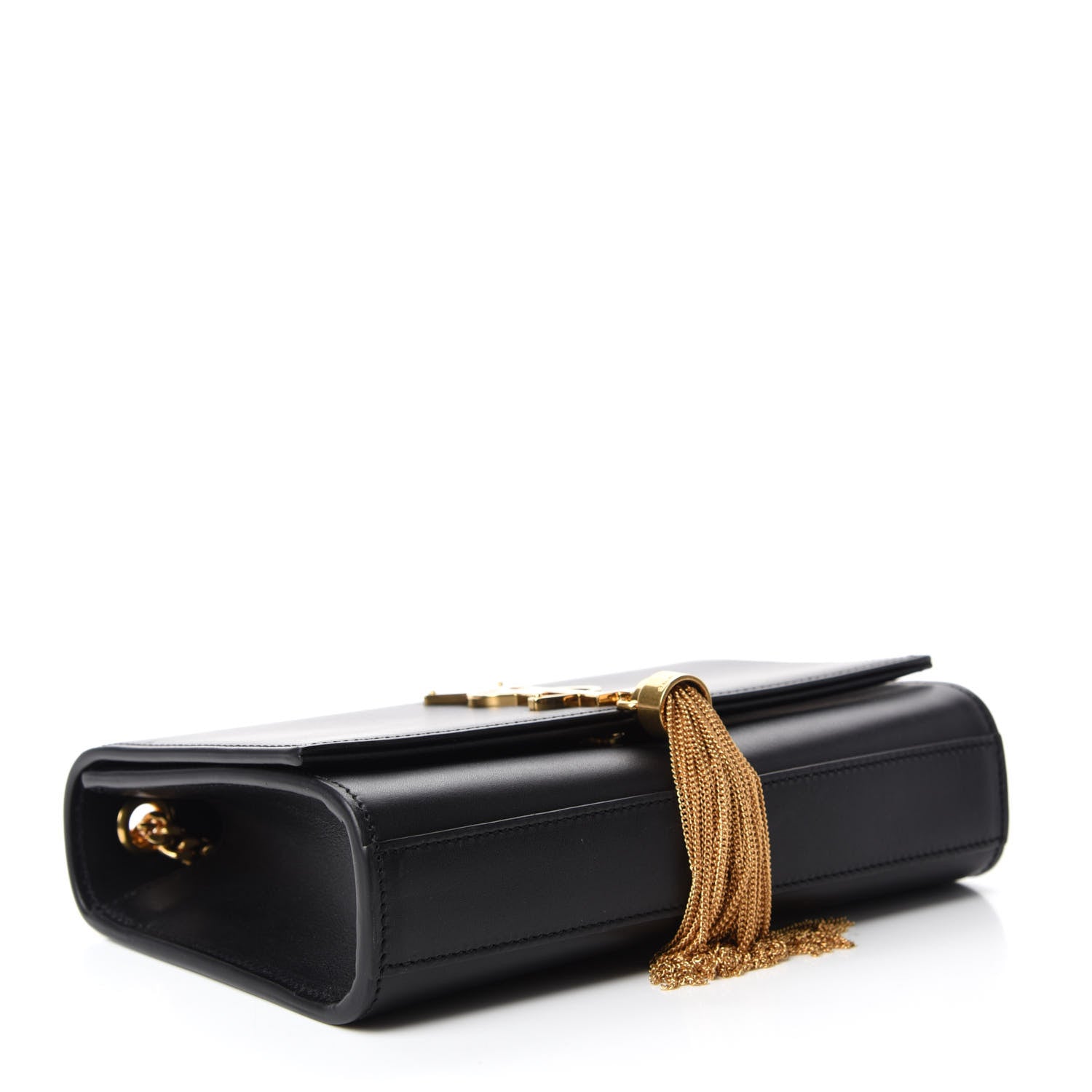 Saint Laurent Smooth Calfskin Small Classic Monogram Kate Tassel Satchel Black 4 of 12