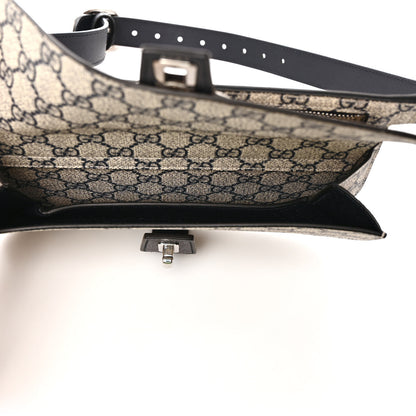 Gucci GG Supreme Monogram Textured Dollar Calfskin Blondie Belt Bag Beige Blue 5 of 10