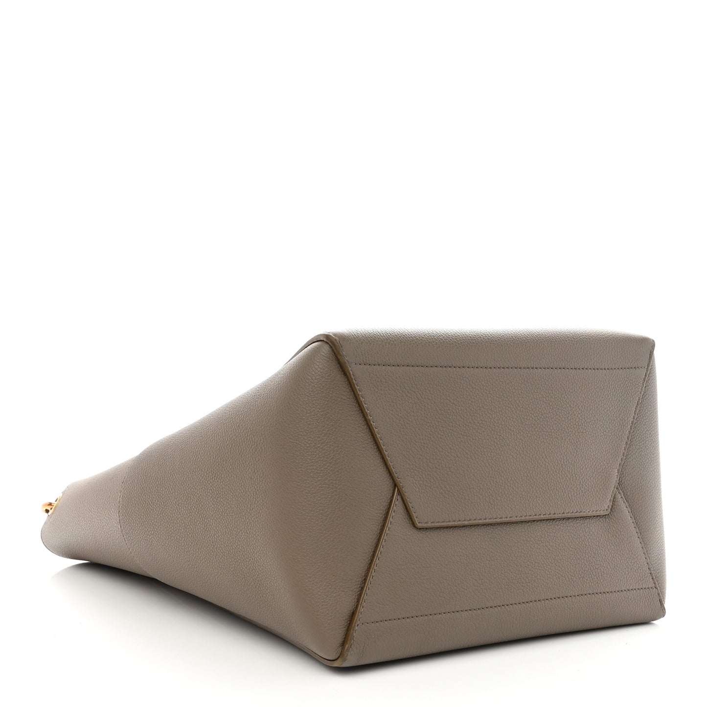 Soft Grained Calfskin Sangle Bucket Bag Taupe