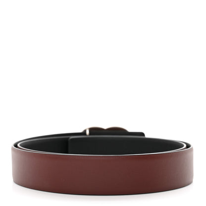Chanel Calfskin CC Reversible Belt 85 34 Black Burgundy 2 of 6