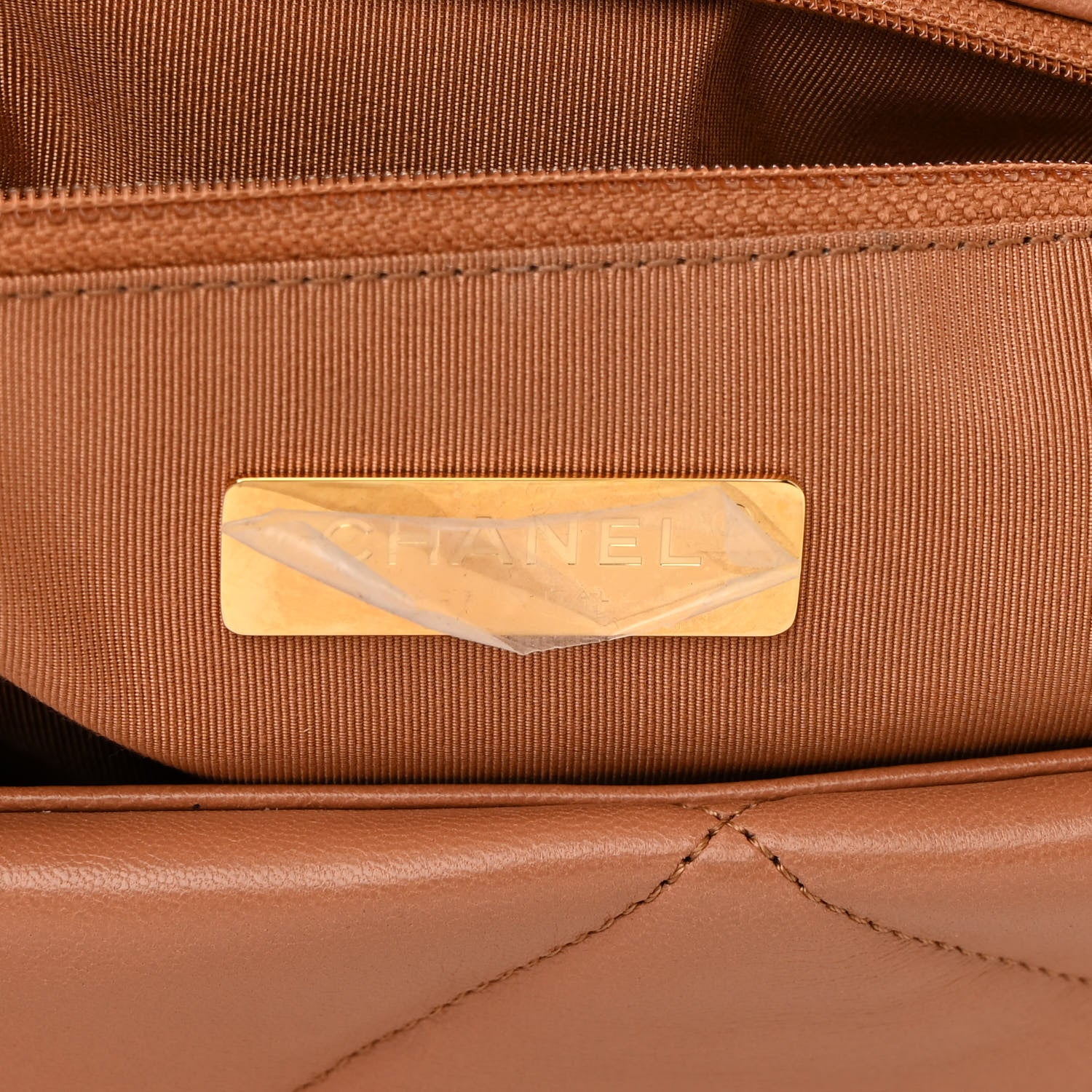 Chanel Lambskin Quilted Large Chanel 19 Flap Brown 6 of 12