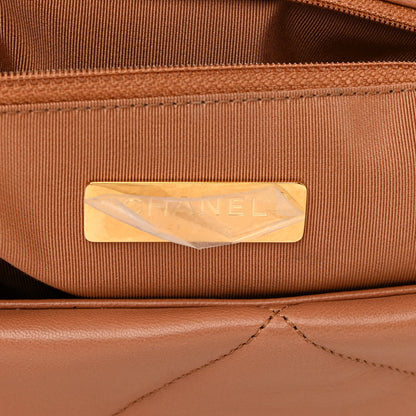 Chanel Lambskin Quilted Large Chanel 19 Flap Brown 6 of 12