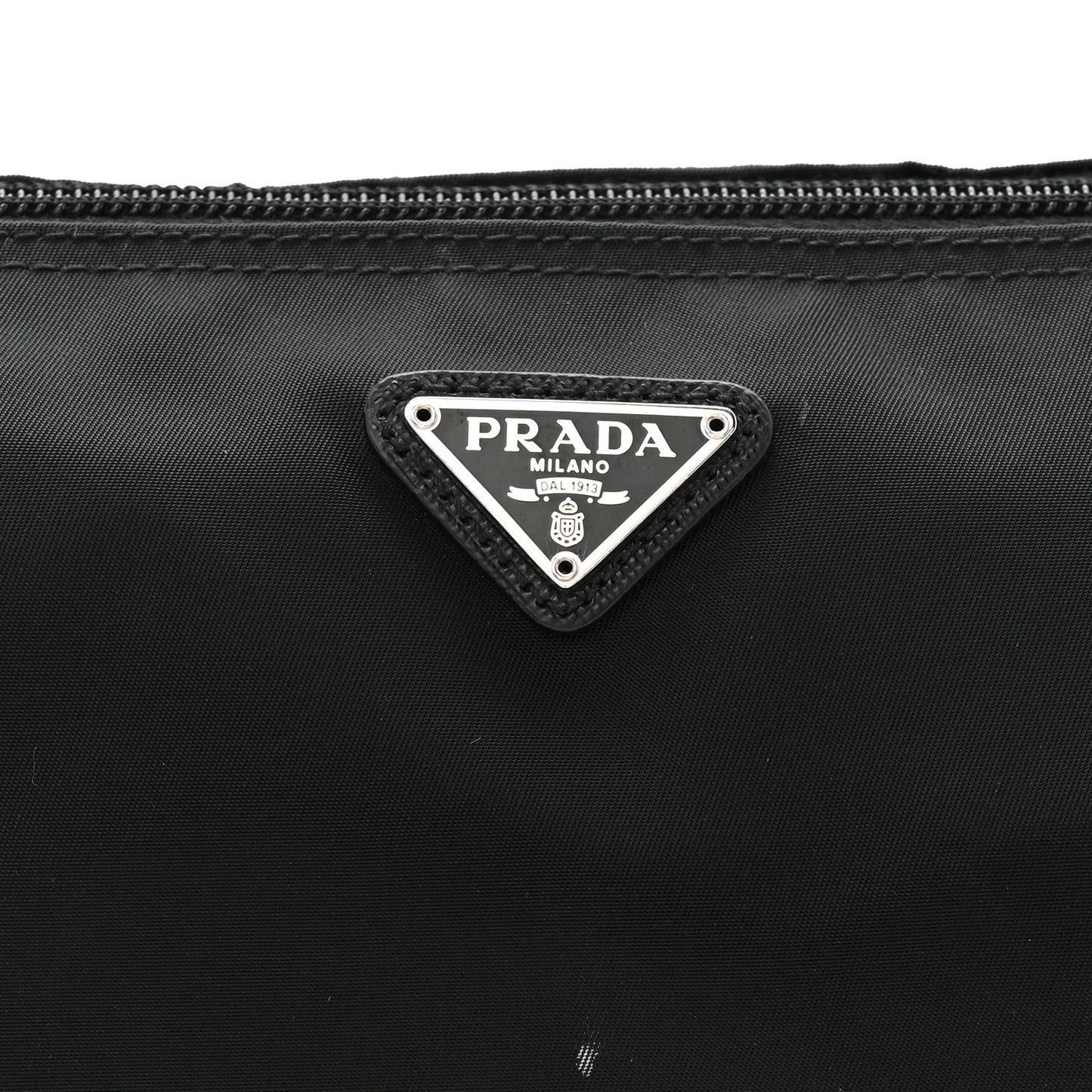 Nylon Tessuto Cosmetic Pouch Black