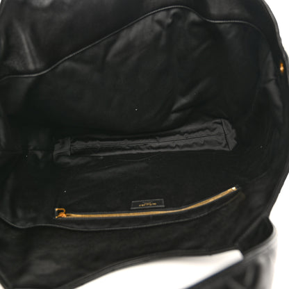 Saint Laurent Lambskin Quilted Maxi Icare Shopping Tote Black 6 of 10