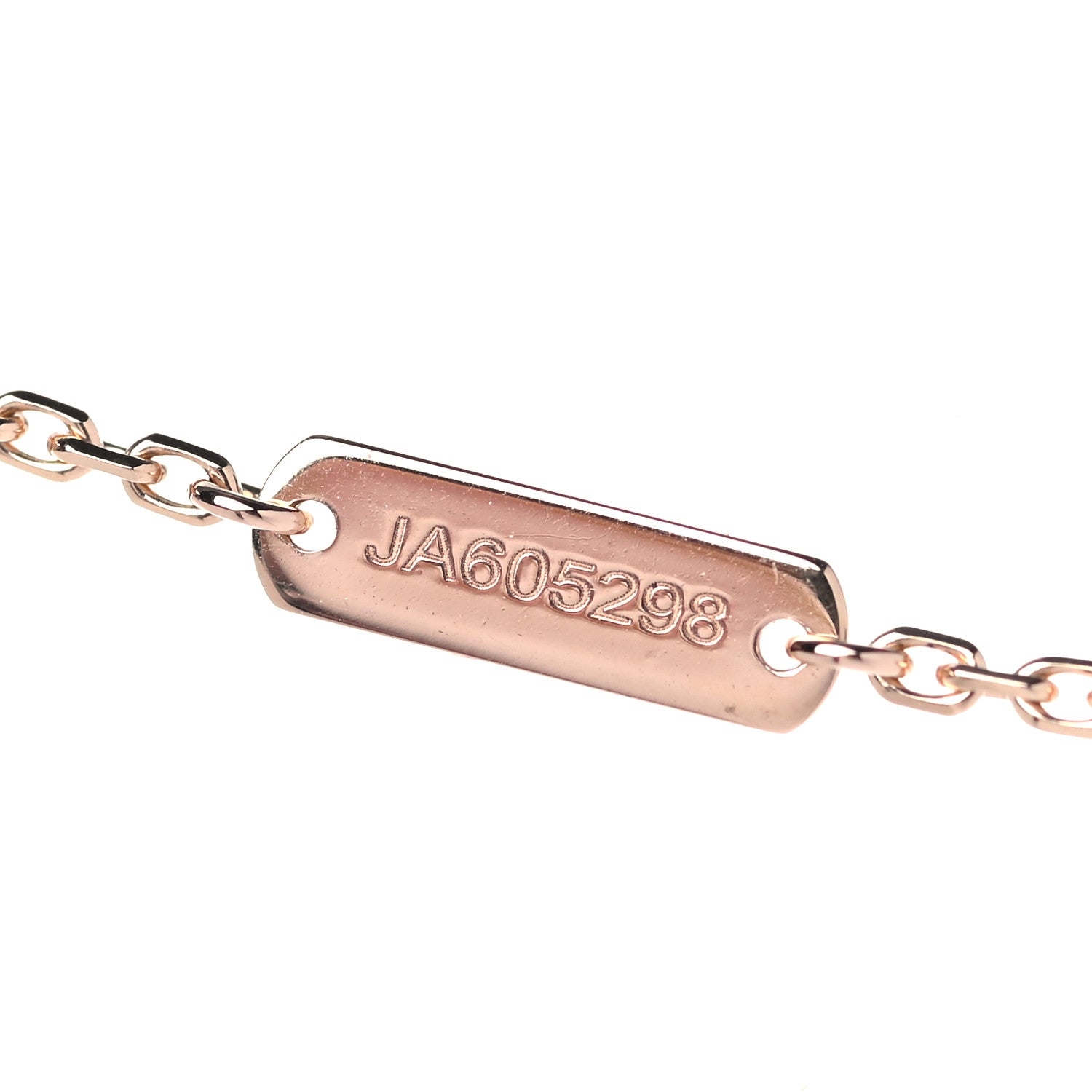 Van Cleef & Arpels 18K Rose Gold Gray Mother of Pearl Vintage Alhambra Pendant Necklace 4 of 8