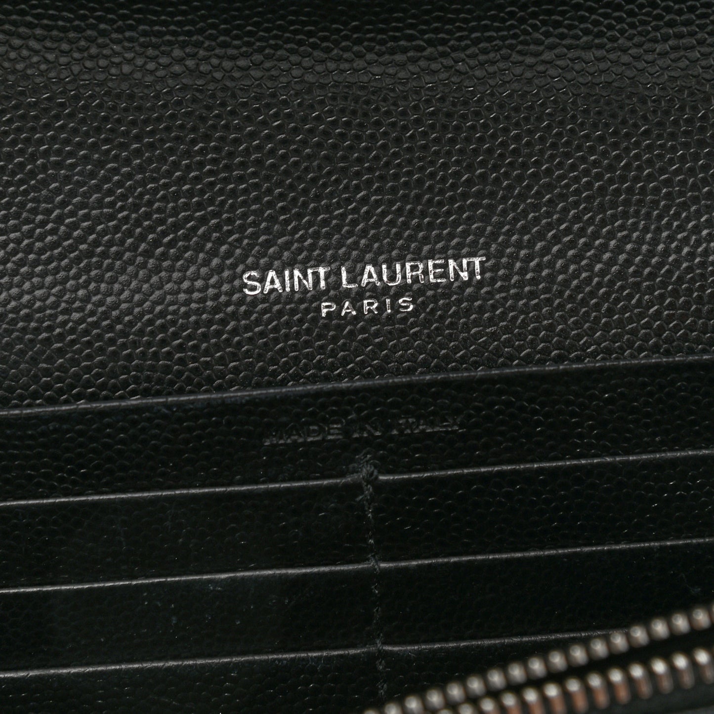 Grain De Poudre Matelasse Chevron Monogram Flap Wallet Black
