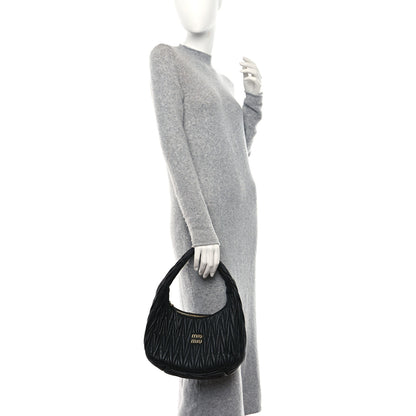 Miu Miu Nappa Matelasse Wander Large Hobo Black 2 of 8