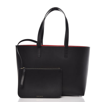Mansur Gavriel Calfskin Small Shopping Tote Black Flamma 3 of 10
