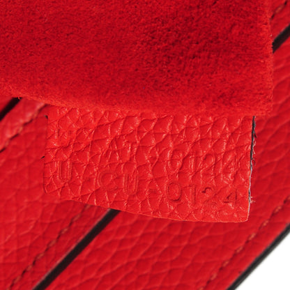 Celine Drummed Calfskin Micro Luggage Vermillion 8 of 8