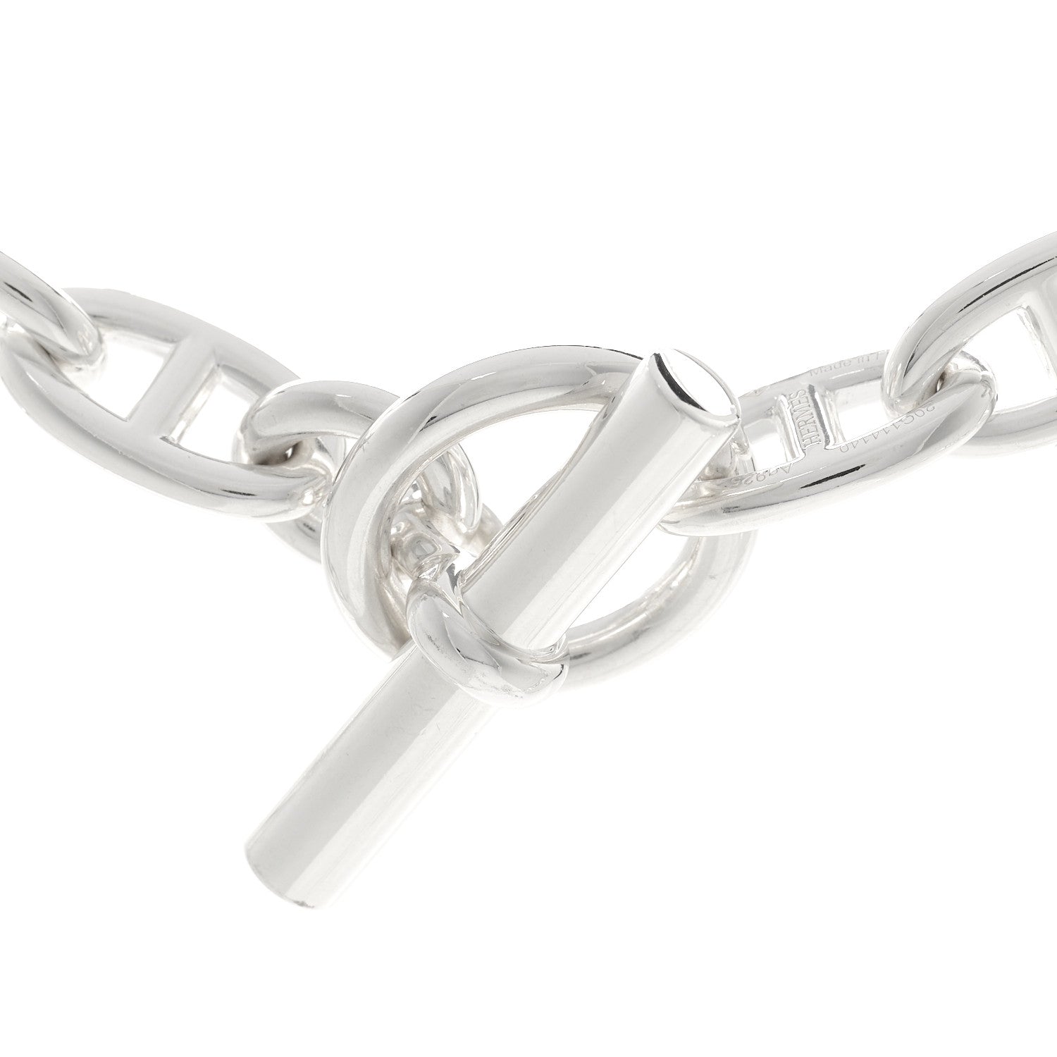 Hermes Sterling Silver GM Chaine D'Ancre Necklace 4 of 6